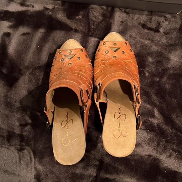 Jessica Simpson leather heeled mule - Picture 6 of 6